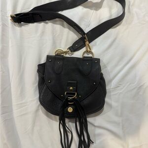 See By Chloe Black Crossbody Bag with Gold Accents